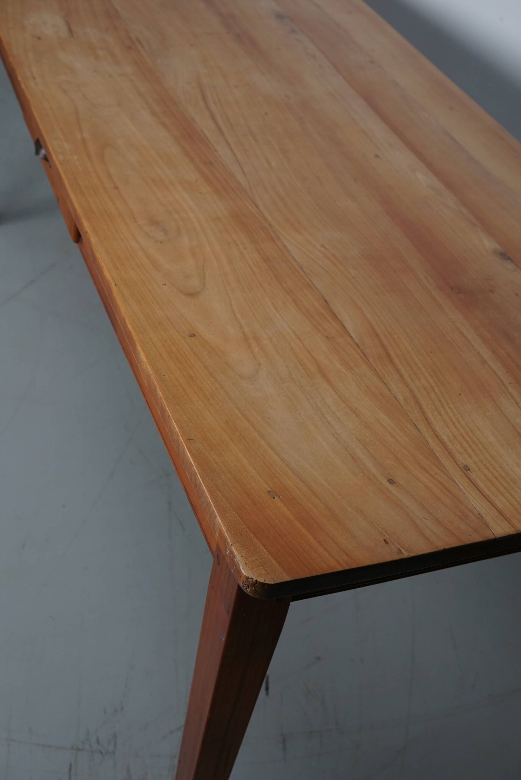 Vintage Cherry 20th Century French Rustic Farmhouse Dining Table