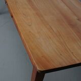 Vintage Cherry 20th Century French Rustic Farmhouse Dining Table