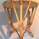 Tripod table in bamboo and rattan from 1960.