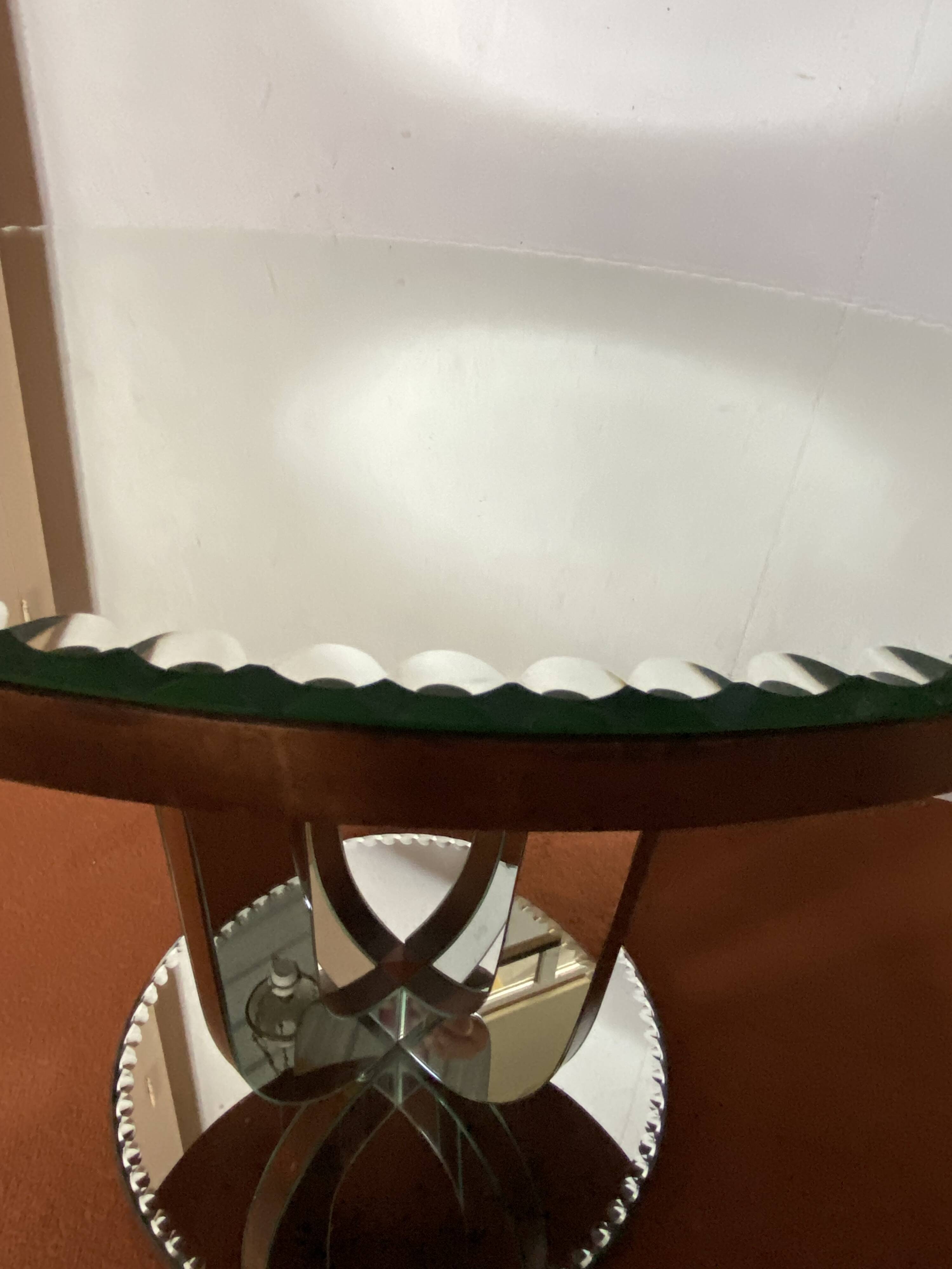 mirrored art deco table