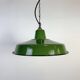 Industrial Green Enamel Factory Pendant Lamp, 1960s