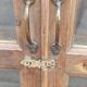 Armoire murale vitrée en bois ancien