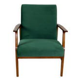 Méridienne vintage en velours vert, années 1970