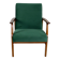 Méridienne vintage en velours vert, années 1970