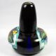 Art Deco Vase by Louis Dage – ceramic with floral decoration on a black background, 1930