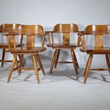 Scandinavian Design Armchairs made of Pine by Asko 1970s