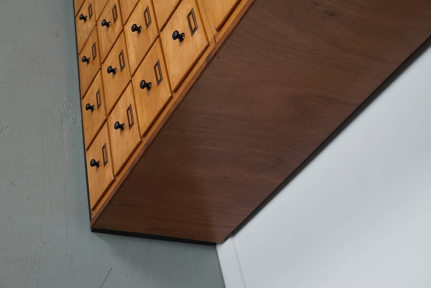 Dutch Beech Industrial Apothecary / Workshop Cabinet, circa 1950s