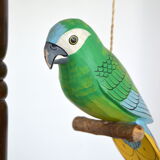 Wooden parrot to hang