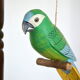 Wooden parrot to hang