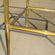 Table de salon en laiton et verre, double plateaux