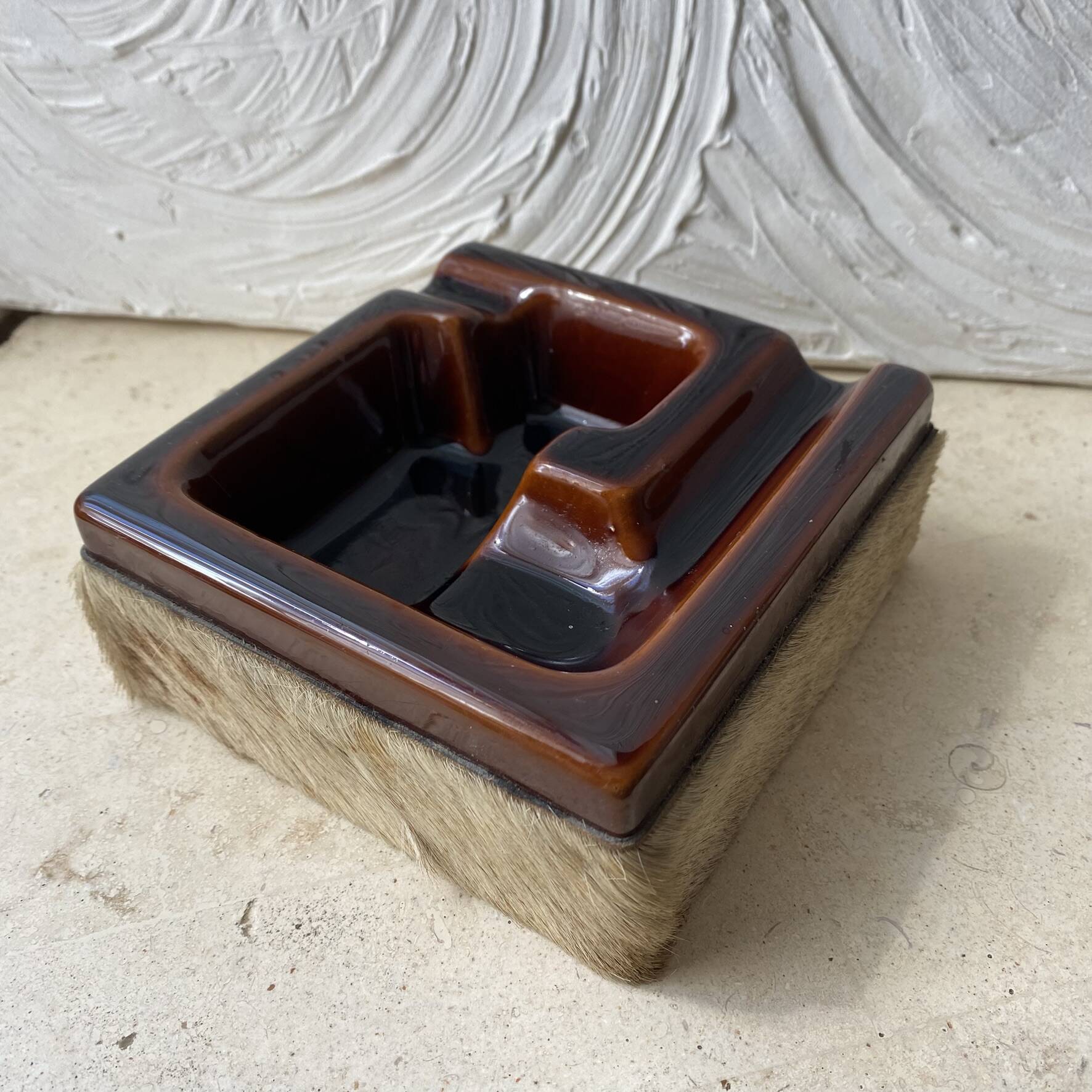 Cendrier et porte pipe Longchamp années 70