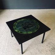 Mid-Century Studio Ceramic Tile Coffee Tabe, Belgium, 1960s