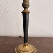 Antique Neo-Classical Column Candle Holder Brass Empire Lamp