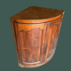 Pair of antique quarter-round corner cabinets in solid wood – Louis XV style