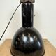 Rusty Industrial Bauhaus Black Enamel Pendant Lamp, 1930s