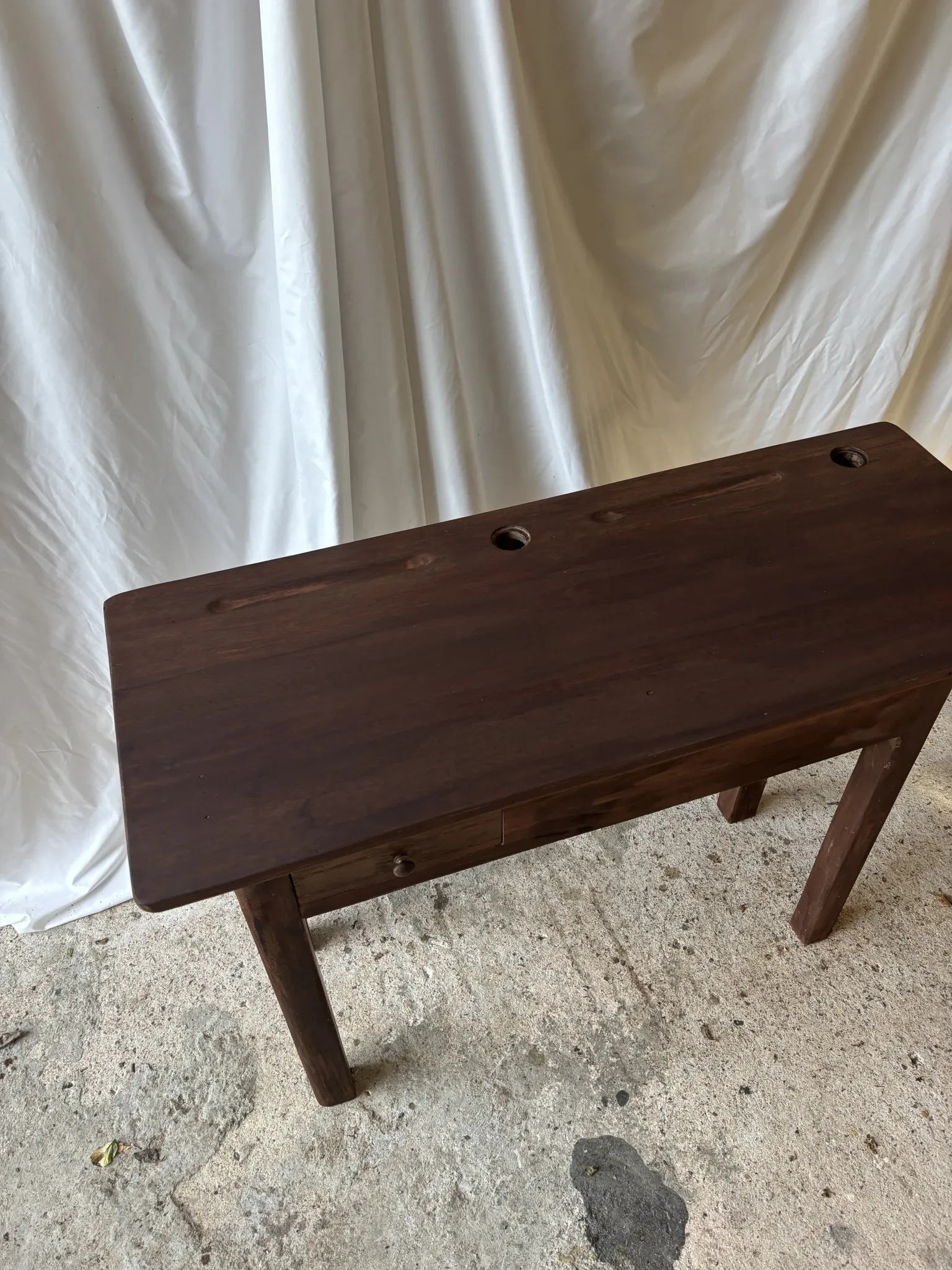 Dark wood secretary desk
