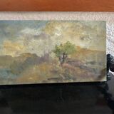 Oil on canvas on old frame