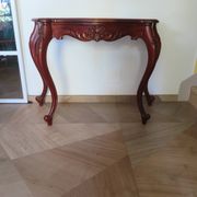 Console with curved legs - mahogany - Louis XV style - carved wood