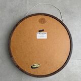 Mid Century solid wenge wooden wall mirror