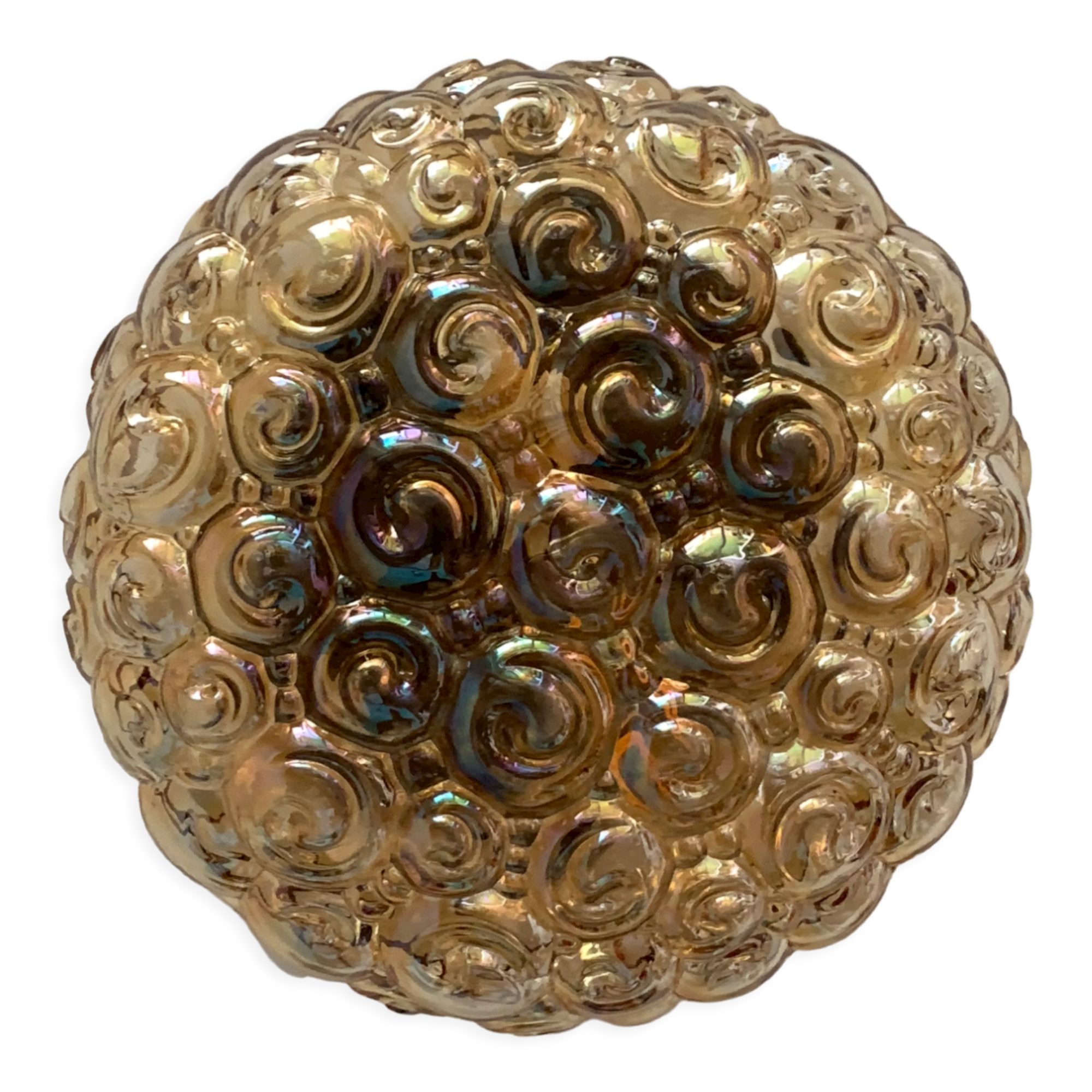 Ceiling lamp or wall lamp in glass, design Helena Tynell, 1960