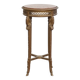 Antique French side table with a gold-coloured wooden frame and marble top