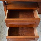 Danish teak floating desk by Gunner Nielsen for Tibergaard, 1960