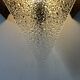 Vintage geometric wall lamp, black metal and glass, France 1950