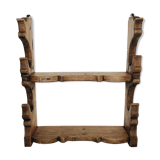 Artisanal shelf in raw wood