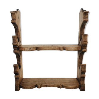 Étagère artisanale en bois brut