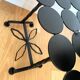 Occasional table / rectangular side table wrought iron with discs