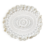 1 napperon au crochet, ovale, vintage ancien