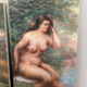 Triptych of Impressionist Nudes Oil on Canvas signed G. Cartie