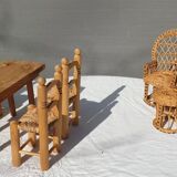 Lot 8 miniature vintage toys tables and seats