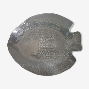 Plat poisson en verre transparent
