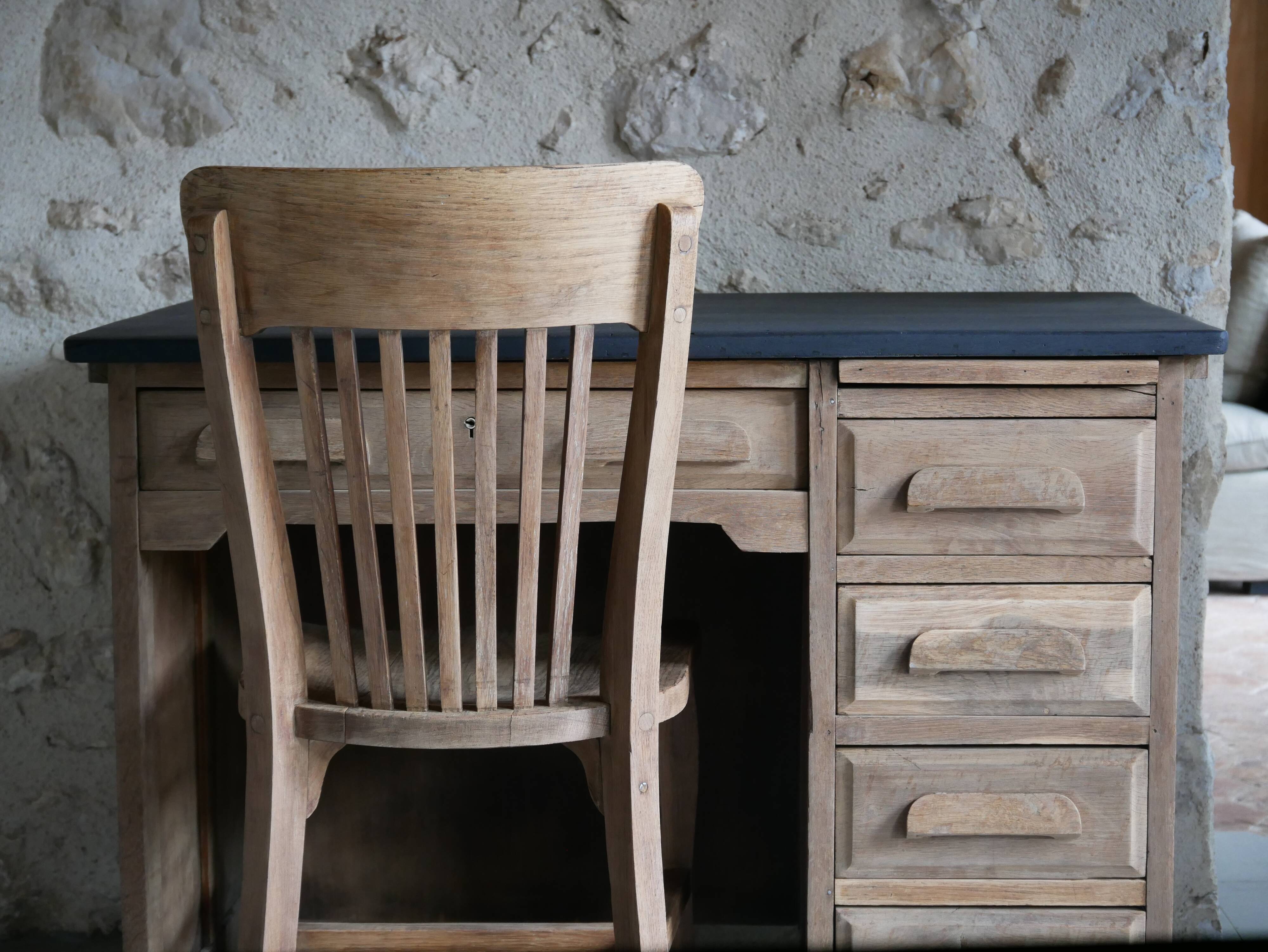 Desk and chair assembly