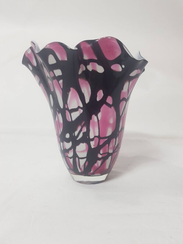 Vase en pâte de verre Murano Vintage forme mouchoir