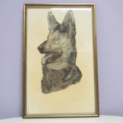 Golden frame with drawing of shepherd