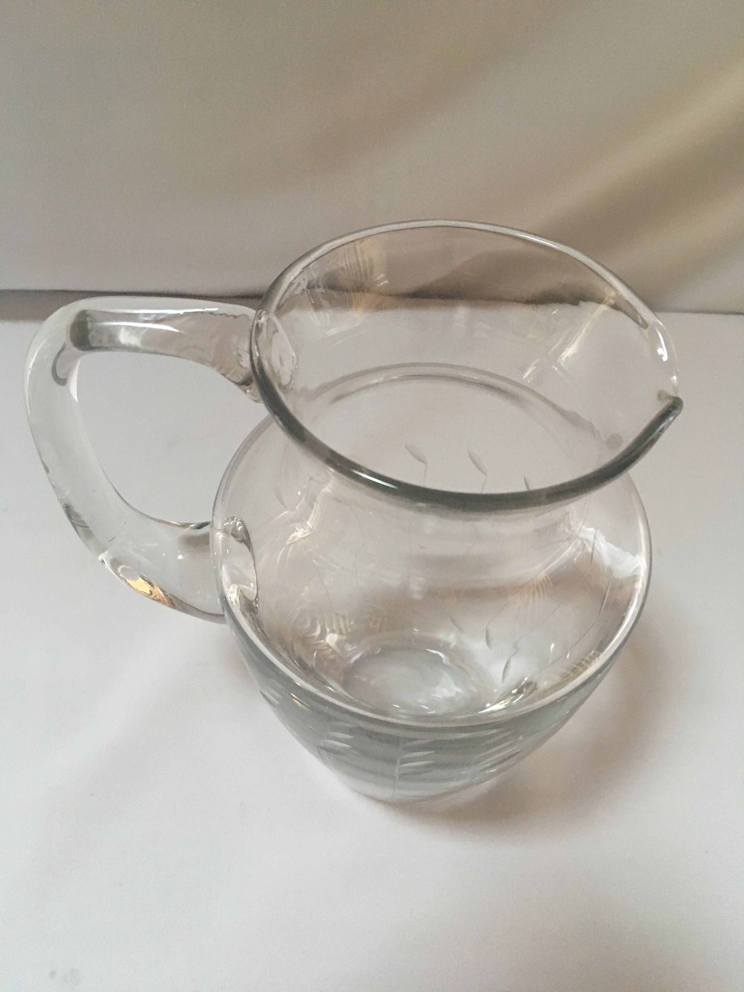 Cut crystal carafe
