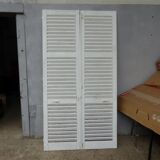 Old wooden shutters louvers 2 leafs