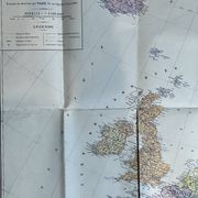 Très grande carte 93x73 : Europe Physique et Politique, imprimée par L