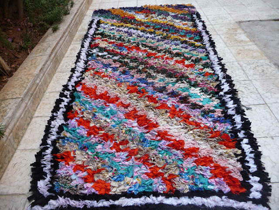 Carpet Boucherouite 200 x 95 cm