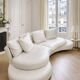 High-end white leather sofa