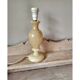 Old beige marbled stone lamp base - alabaster lamp