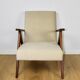 Vintage armchair B-310 VAR beige velvet from the Jade series - 2 pieces available