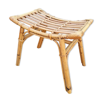 Stool bench feet compass bamboo rattan vintage