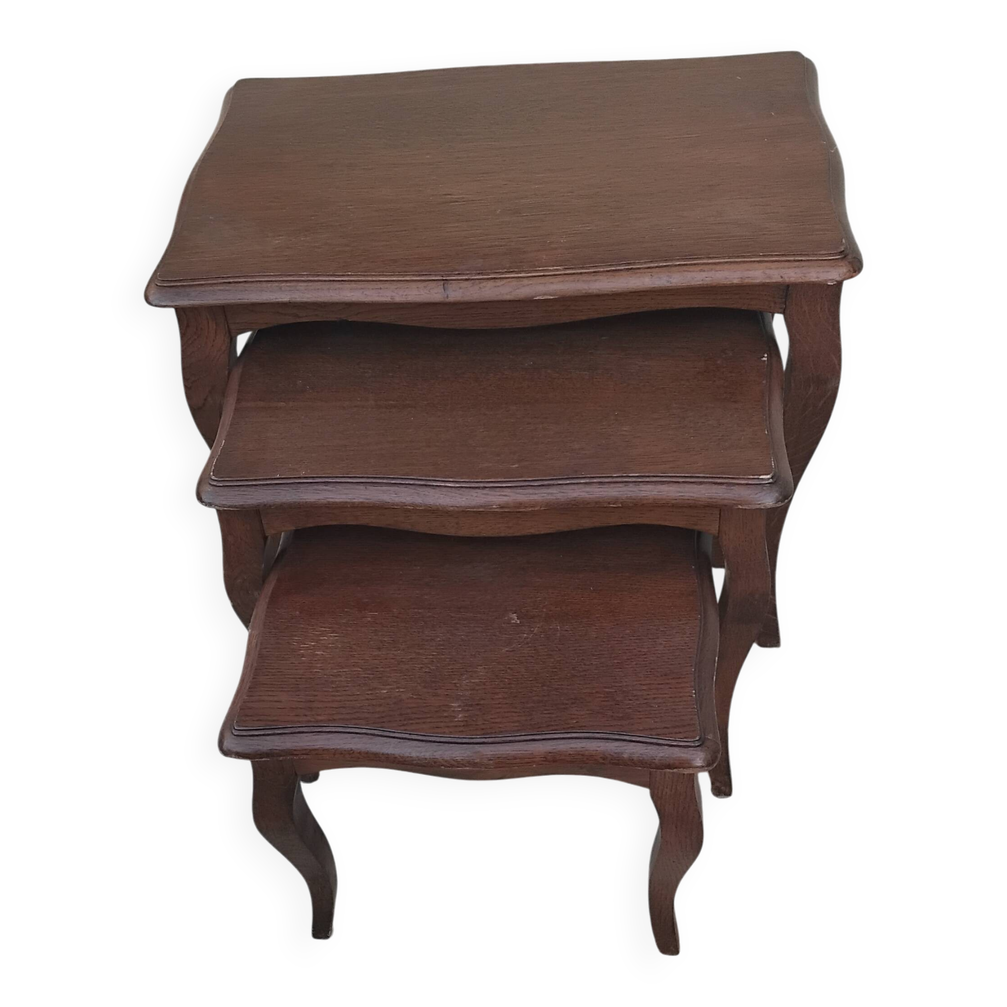 Vintage wooden nesting table