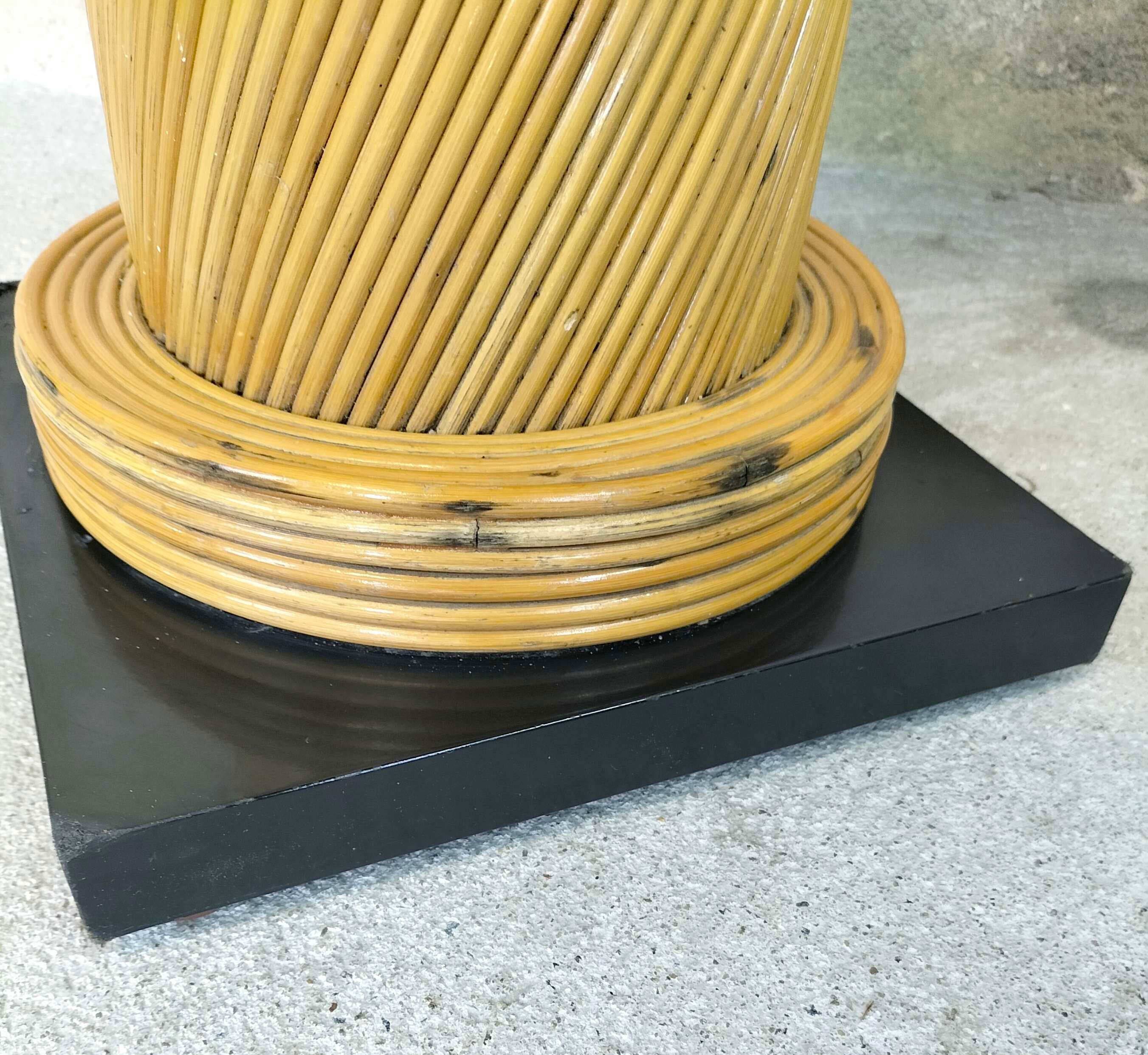 Vintage rattan column