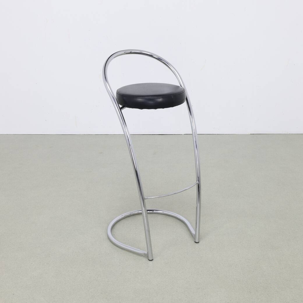 4x Barstool in Chrome, 1980s Italy