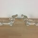 Set of 3 animal cups in vannes crystal, dogs and grasshopper