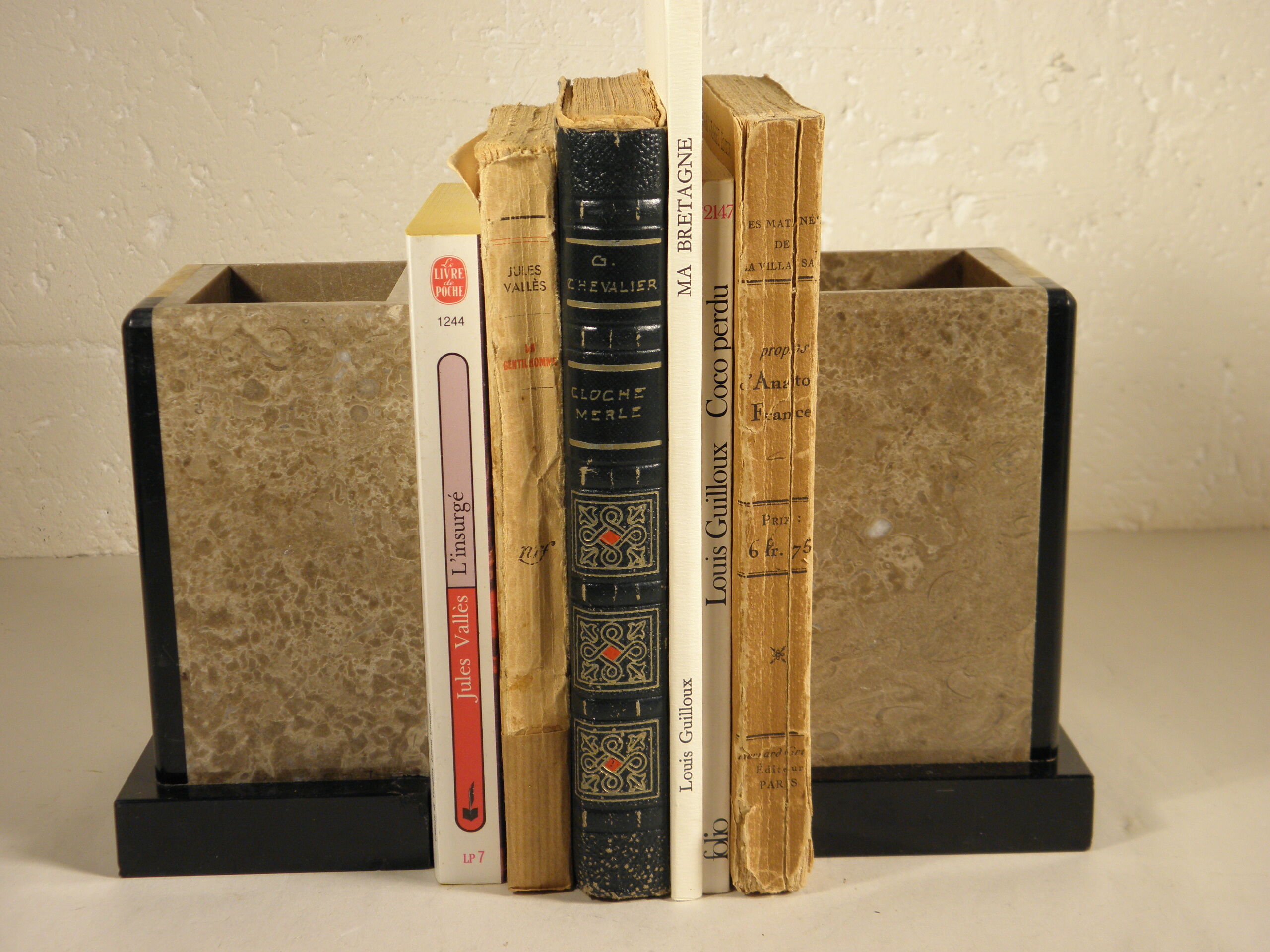 Pair of marble bookends